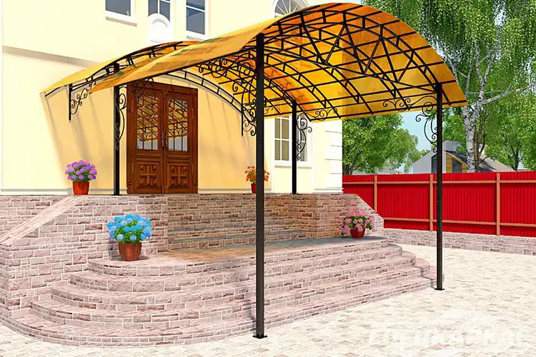 Изготовление навесов над крыльцом